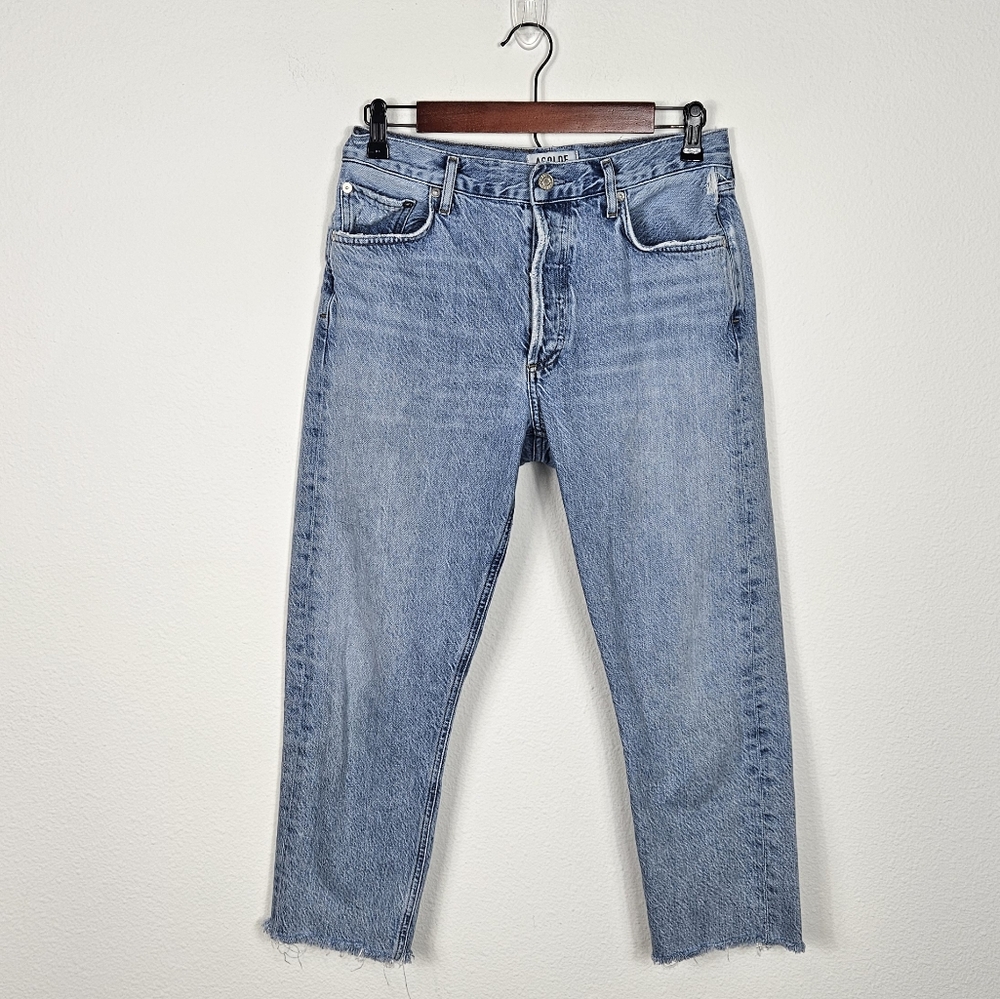 Agolde High Rise Jamie 100% Organic Cotton Jeans Made In USA Cut #48604 Sz 28